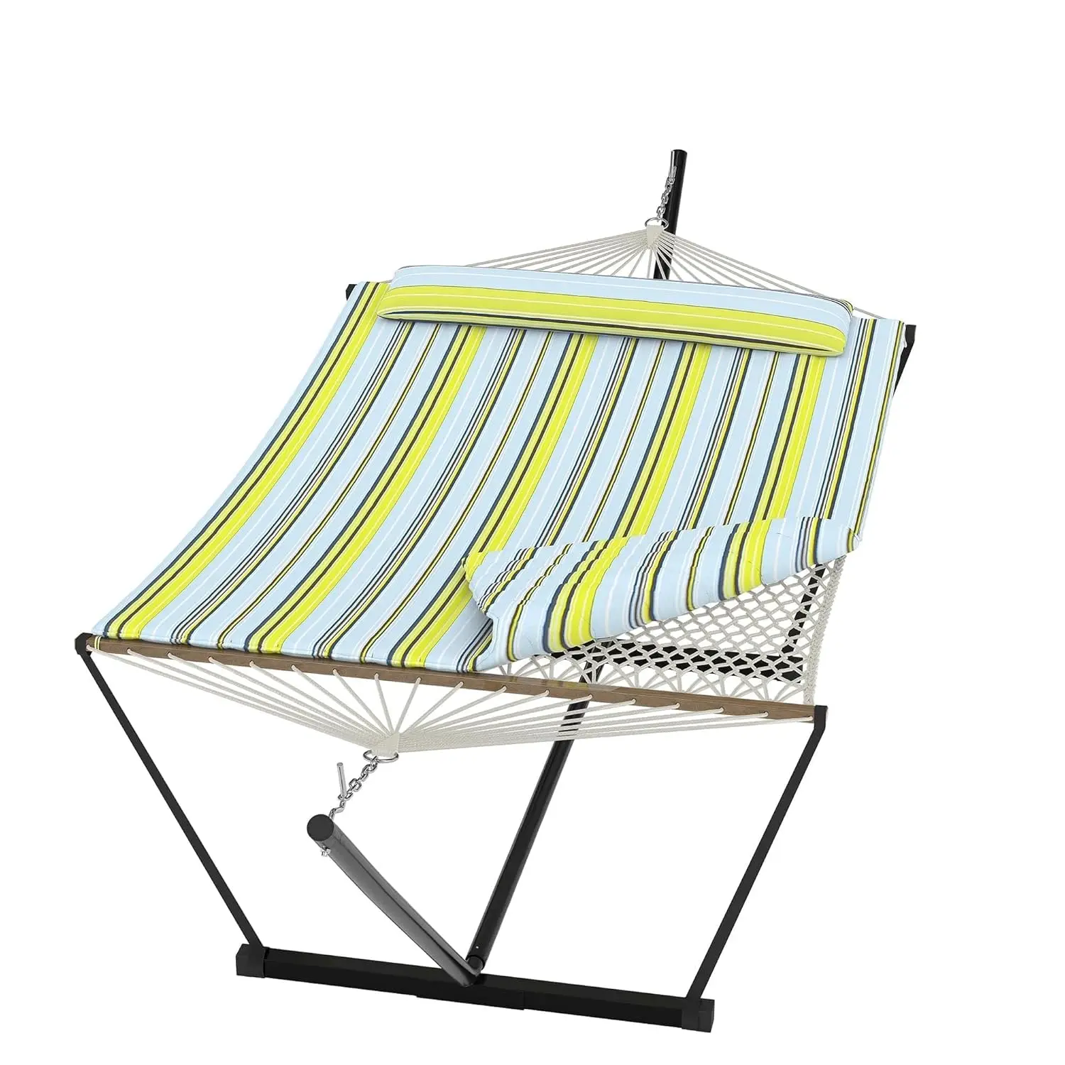 Heavy Duty Double Hammock with Stand&Pillow 450lbs Padded Portable Indoor Outdoor Patio Backyard Camping, Customized
Heavy Duty Double Hammock with Stand&Pillow 450lbs Padded Portable Indoor Outdoor Patio Backyard Camping, Customized