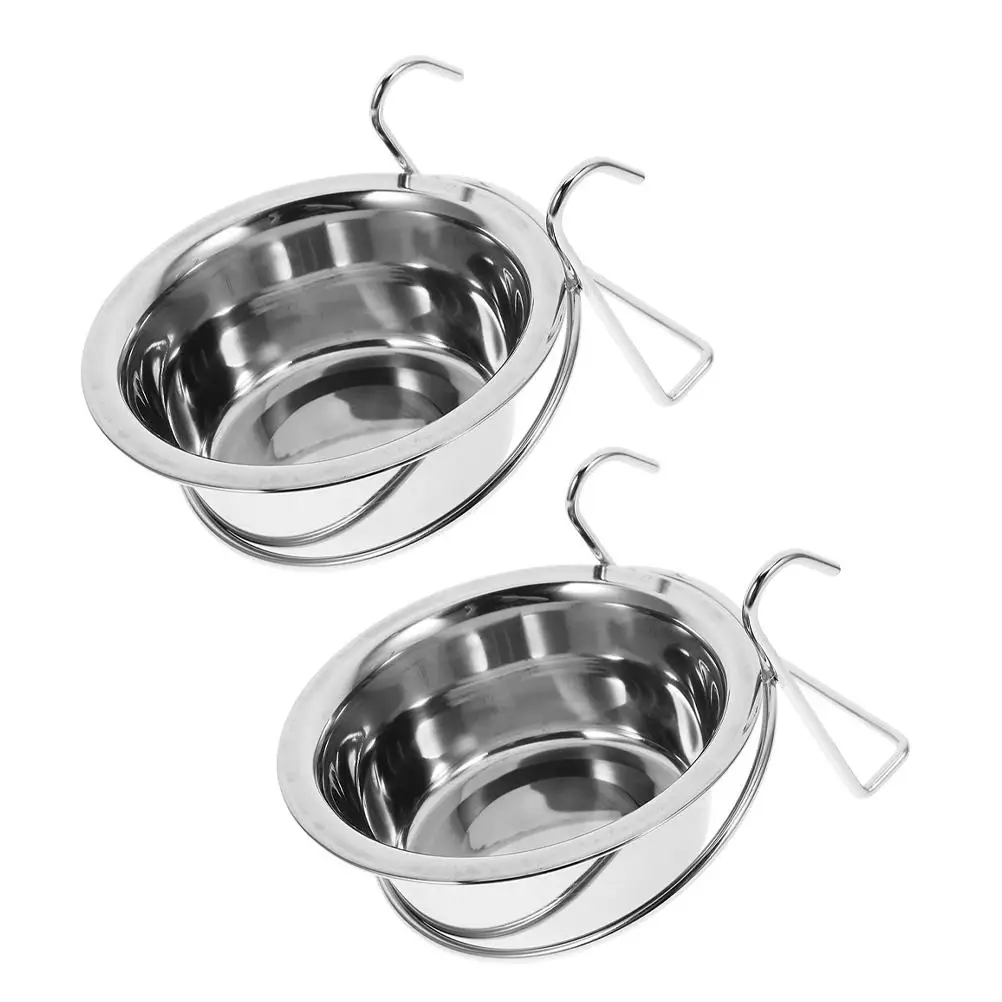 2Pcs Hanging Dog Bowl Stainless Steel Cat Bowls Container Portable Removable Pet Cage Feeding Accessories LongService Time
2Pcs Hanging Dog Bowl Stainless Steel Cat Bowls Container Portable Removable Pet Cage Feeding Accessories LongService Time