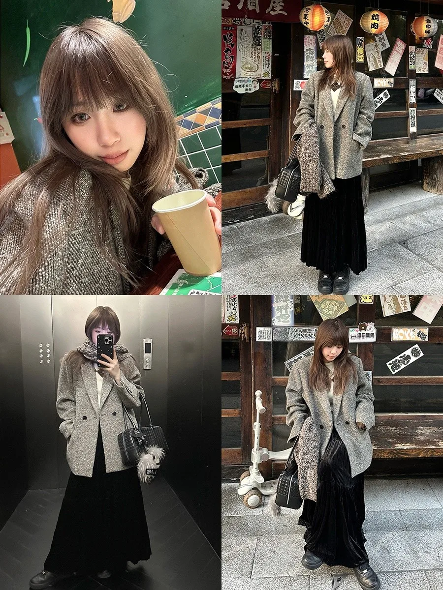 Seoul Petite Camere Cotton Blend Woolen Suit Jaet Women's Spring Coat Casual Sle Removable Inner Liner Straight Cut
Seoul Petite Camere Cotton Blend Woolen Suit Jaet Women's Spring Coat Casual Sle Removable Inner Liner Straight Cut