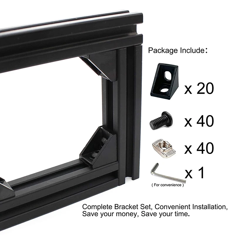 20PCS corner brackets aluminum alloy square tube fixing bracket 2020 series aluminum extruded profile guide rail accessories
20PCS corner brackets aluminum alloy square tube fixing bracket 2020 series aluminum extruded profile guide rail accessories