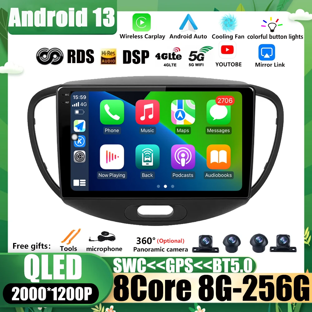 Android 13 Car Radio 9” For Hyundai i10 2007 2008 2009 2010 - 2013 Multimedia Player Navigation GPS CarPlay Auto Stereo
Android 13 Car Radio 9” For Hyundai i10 2007 2008 2009 2010 - 2013 Multimedia Player Navigation GPS CarPlay Auto Stereo