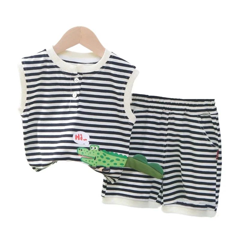 New Summer Baby Girls Clothes Suit Children Boys Striped Vest Shorts 2Pcs/Sets Toddler Clothing Infant Costume Kids Tracksuits
New Summer Baby Girls Clothes Suit Children Boys Striped Vest Shorts 2Pcs/Sets Toddler Clothing Infant Costume Kids Tracksuits