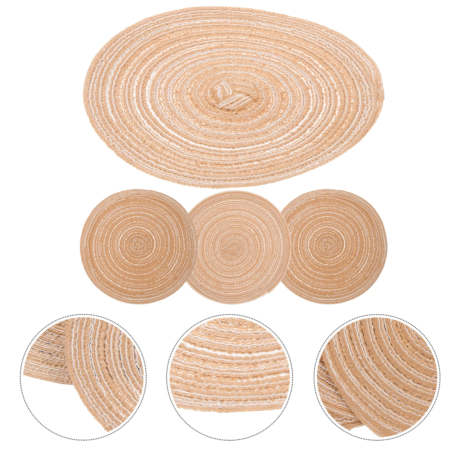 4pcs Thickened Round Non-Slip Mug Mats Heat Insulation Pads For Home Restaurant Coffee Cup Coasters Tea Pot Mat Woven Decorative
4pcs Thickened Round Non-Slip Mug Mats Heat Insulation Pads For Home Restaurant Coffee Cup Coasters Tea Pot Mat Woven Decorative