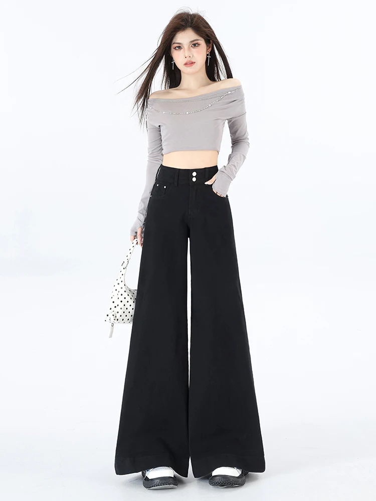Loose Wide Leg Black Denim Jeans Women's Early Spring 2026 New Hanging Sense High-End Feeling Not Sticky Leg Straight Micro F...
Loose Wide Leg Black Denim Jeans Women's Early Spring 2026 New Hanging Sense High-End Feeling Not Sticky Leg Straight Micro F...