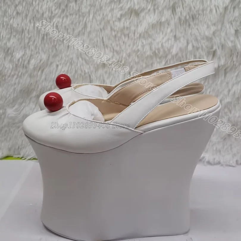 White Platform Slingback Sandals Pearl Decor British Style Matte Leather Fashion Summer Dress Women Sandals Zapatos Para Mujere
White Platform Slingback Sandals Pearl Decor British Style Matte Leather Fashion Summer Dress Women Sandals Zapatos Para Mujere