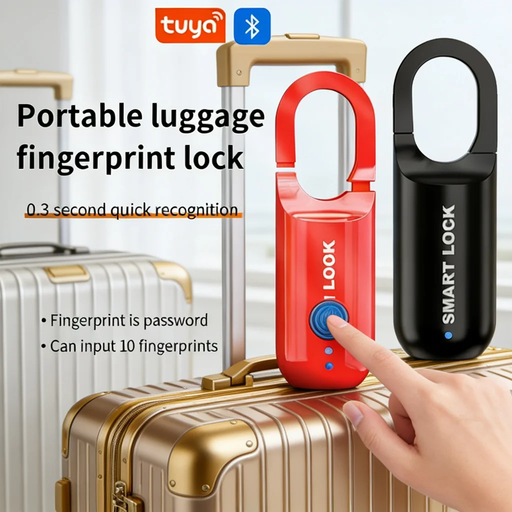 Tuya APP Smart Fingerprint Padlock Portable Backpack Lock 10 Fingerprints Micro USB Rechargeable LED Indicator Travel Security
Tuya APP Smart Fingerprint Padlock Portable Backpack Lock 10 Fingerprints Micro USB Rechargeable LED Indicator Travel Security