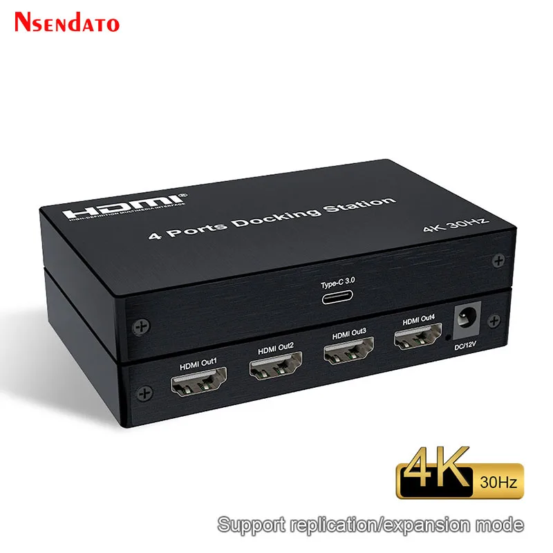 4-портовая док-станция HDMI USB C 4 в 1 4K HDMI с несколькими экранами Displaylink Расширенный адаптер для ТВ ПК Windows macOS Android Linux
4-портовая док-станция HDMI USB C 4 в 1 4K HDMI с несколькими экранами Displaylink Расширенный адаптер для ТВ ПК Windows macOS Android Linux