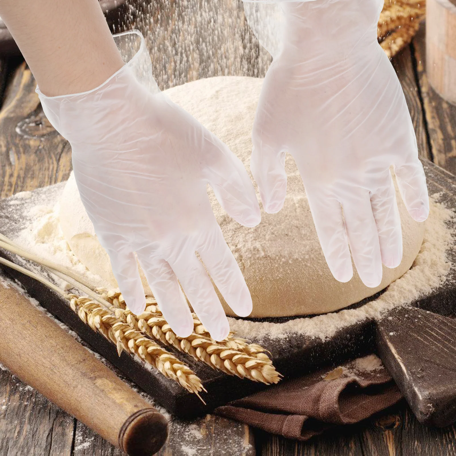 100Pcs Disposable PVC Food Safe Gloves Multipurpose Kitchen Prep Cooking Baking Cleaning Gloves Size Camping Glove
100Pcs Disposable PVC Food Safe Gloves Multipurpose Kitchen Prep Cooking Baking Cleaning Gloves Size Camping Glove