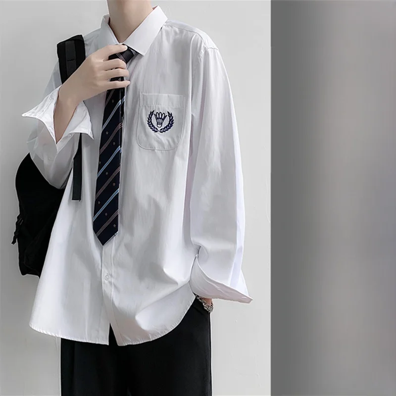 Pure White Long Sve Men's irt with Tie Casual Japanese Sle Student Class orm JK irt Set Versatile Autumn Polyester
Pure White Long Sve Men's irt with Tie Casual Japanese Sle Student Class orm JK irt Set Versatile Autumn Polyester