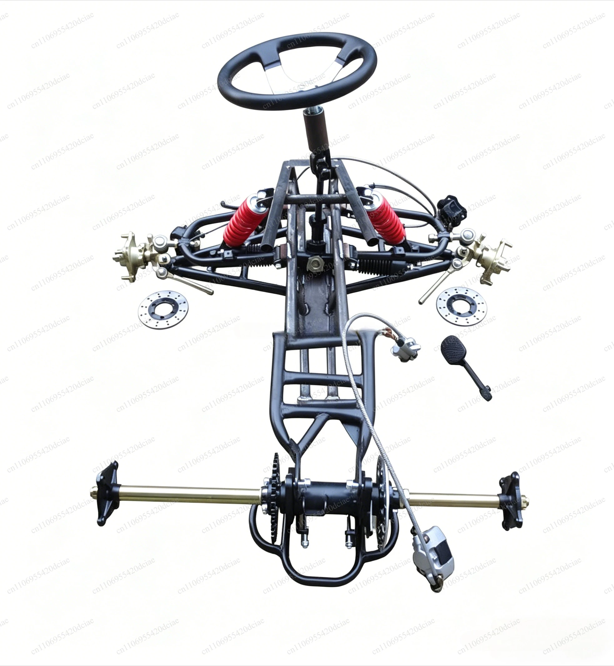 Modified kart accessories, self-made four-wheeler front and rear suspension steering brake system, front axle body and rear axle
Modified kart accessories, self-made four-wheeler front and rear suspension steering brake system, front axle body and rear axle