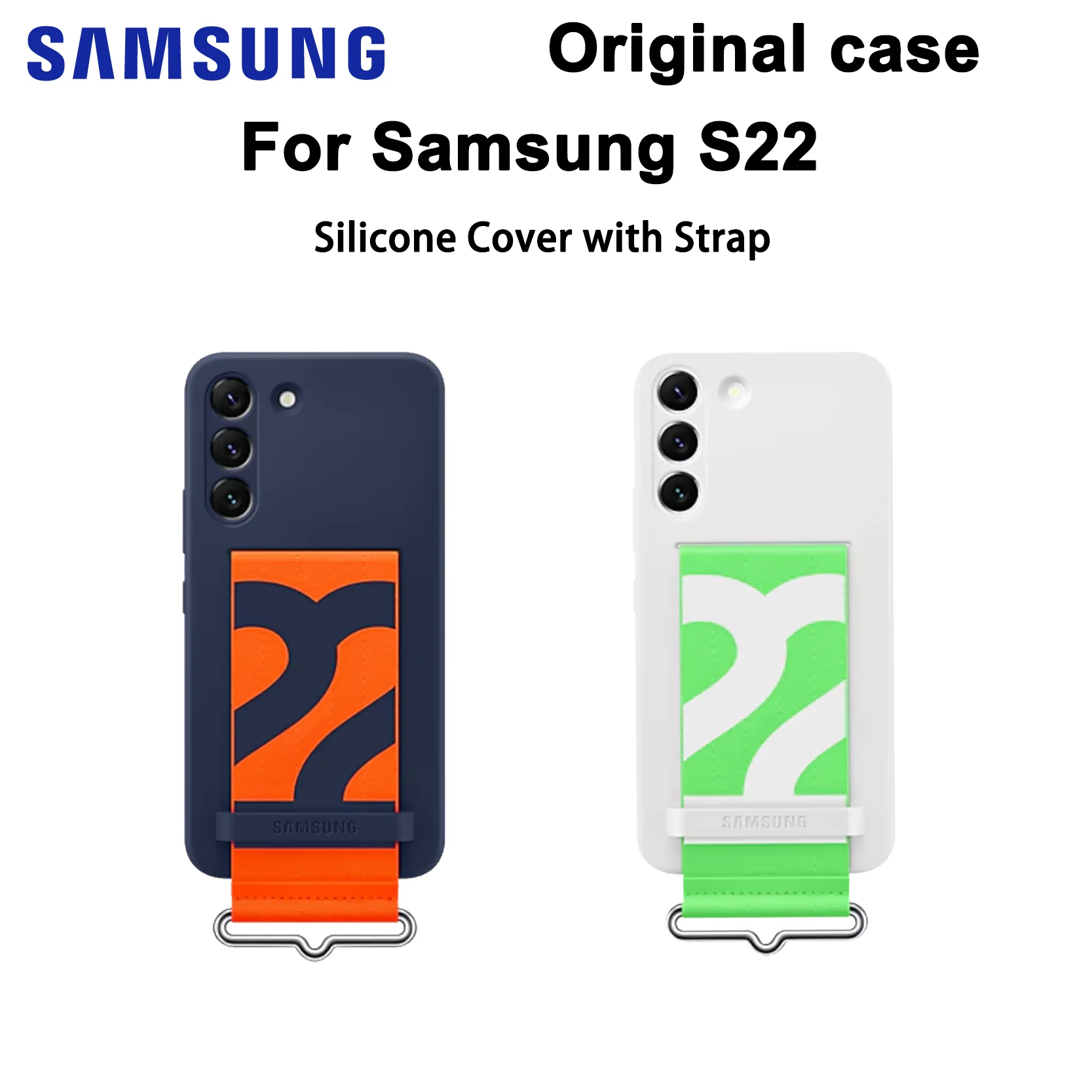 Оригинальный силиконовый чехол для Samsung Galaxy S22 с ремешком — идеально подходит для вашей Galaxy S22 года, этот чехол в сочетании стиля и функцию 
Оригинальный силиконовый чехол для Samsung Galaxy S22 с ремешком — идеально подходит для вашей Galaxy S22 года, этот чехол в сочетании стиля и функцию