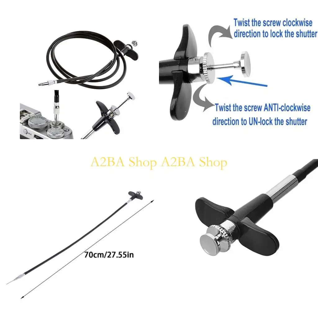 A2BA 40/70/100cm Mechanical Shutter Release Cable with Bulb-Lock For Digital Camera / Film Camera 15.7''/27.5''/40''
A2BA 40/70/100cm Mechanical Shutter Release Cable with Bulb-Lock For Digital Camera / Film Camera 15.7''/27.5''/40''