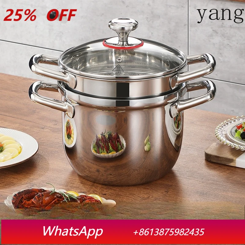 LMM stainless steel soup steamer heightening multi-functional three-layer steel stew induction cooker gas universal
LMM stainless steel soup steamer heightening multi-functional three-layer steel stew induction cooker gas universal