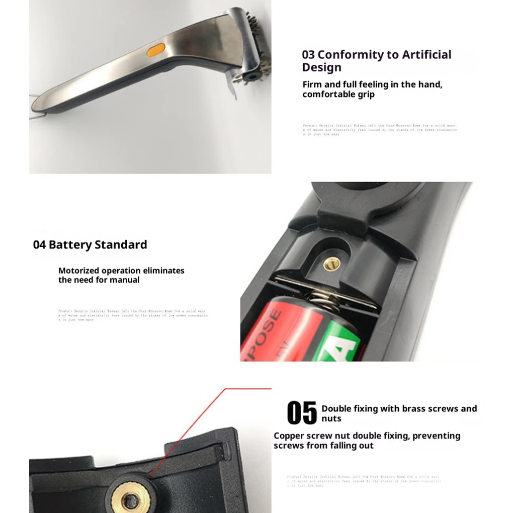 Электрическая щетка для гриля, гриль из нержавеющей стали, перезаряжаемый гриль с щеткой, легко портативный дизайн, голова, идеальные пикники
Электрическая щетка для гриля, гриль из нержавеющей стали, перезаряжаемый гриль с щеткой, легко портативный дизайн, голова, идеальные пикники