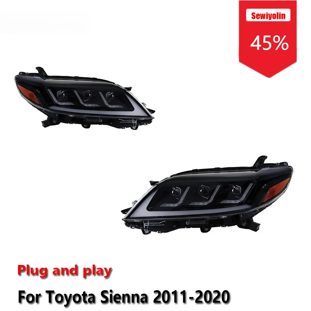 Sewiyolin Car LED Headlight Assemblies For Toyota Sienna 2011-2020 Fog DRL Brake Turn Signal Lamp Plug and Play
Sewiyolin Car LED Headlight Assemblies For Toyota Sienna 2011-2020 Fog DRL Brake Turn Signal Lamp Plug and Play