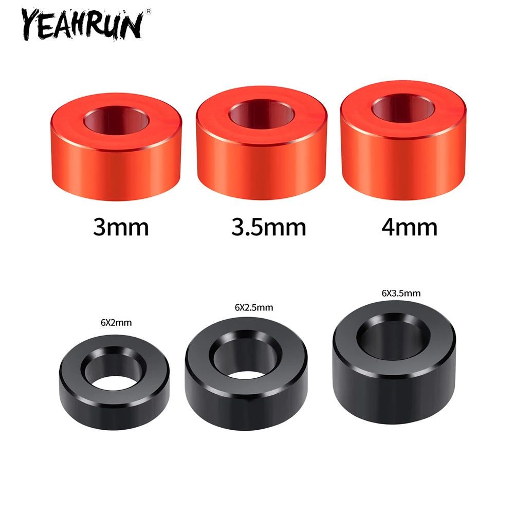 YEAHRUN 10pcs Alloy Flat washer 6mm*0.5/1/1.5/2/2.5/3/3.5/4mm Aluminum Washers Gasket for 1/10 Axial SCX10 RC Car Pull Rod Parts
YEAHRUN 10pcs Alloy Flat washer 6mm*0.5/1/1.5/2/2.5/3/3.5/4mm Aluminum Washers Gasket for 1/10 Axial SCX10 RC Car Pull Rod Parts
