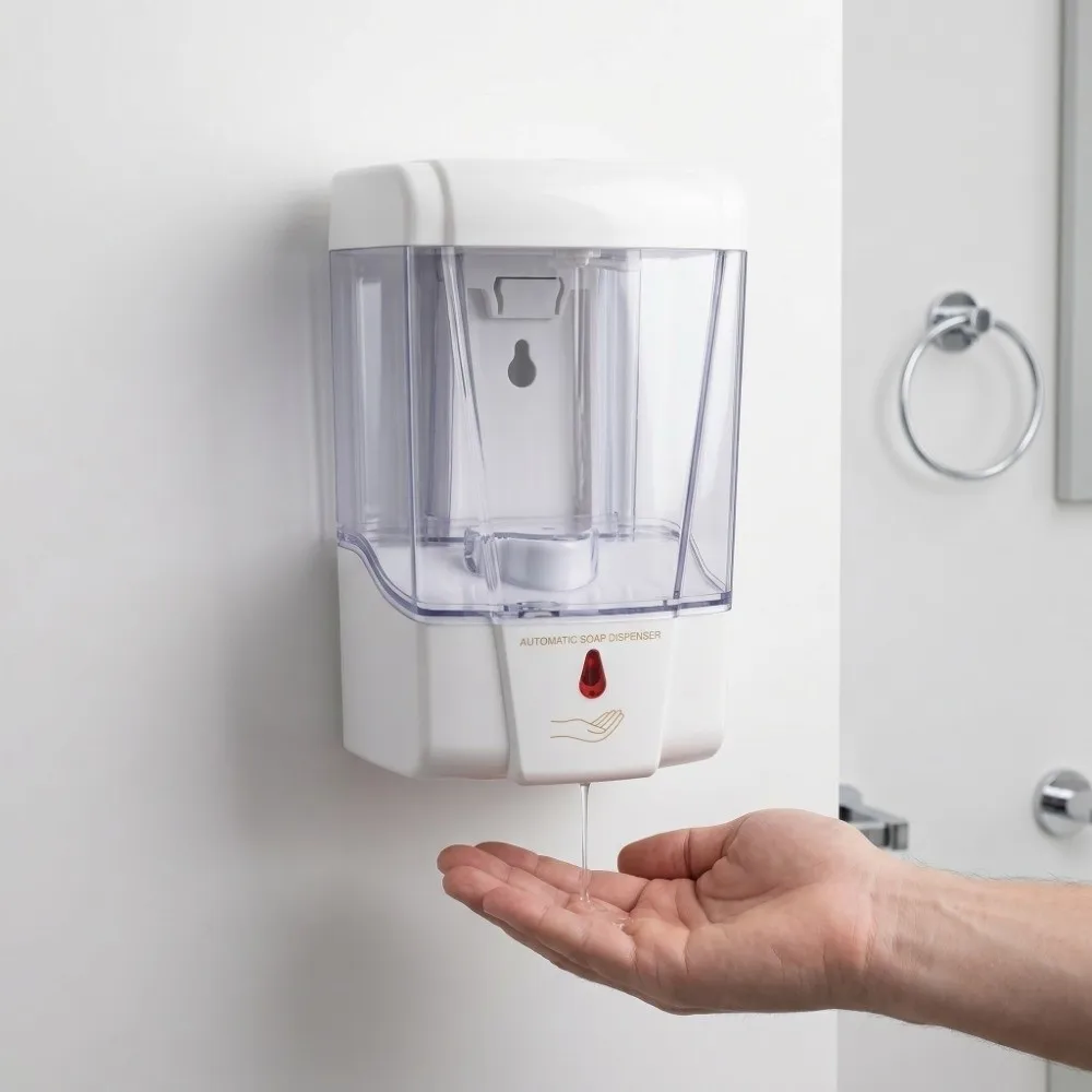 ABS Engineering Plastic Automatic Soap Dispenser White Wall Mounted Liquid Soap Container 700ml Capacity Touchless
ABS Engineering Plastic Automatic Soap Dispenser White Wall Mounted Liquid Soap Container 700ml Capacity Touchless