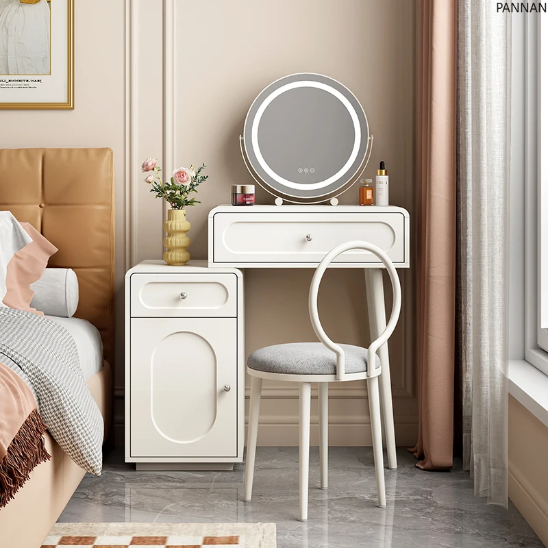 Cream wind dresser bedroom bedside table makeup table integrated modern minimalist desk
Cream wind dresser bedroom bedside table makeup table integrated modern minimalist desk