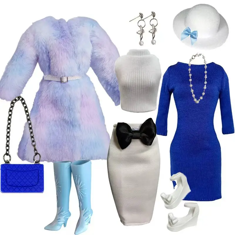 Fashion Gradient Blue Plush Coat+Blue Slim-fit Skirt+Vest+Half Skirt+Shoes+Handbag Set For 1/6 FR Babi Xianxian Supermodel Doll
Fashion Gradient Blue Plush Coat+Blue Slim-fit Skirt+Vest+Half Skirt+Shoes+Handbag Set For 1/6 FR Babi Xianxian Supermodel Doll