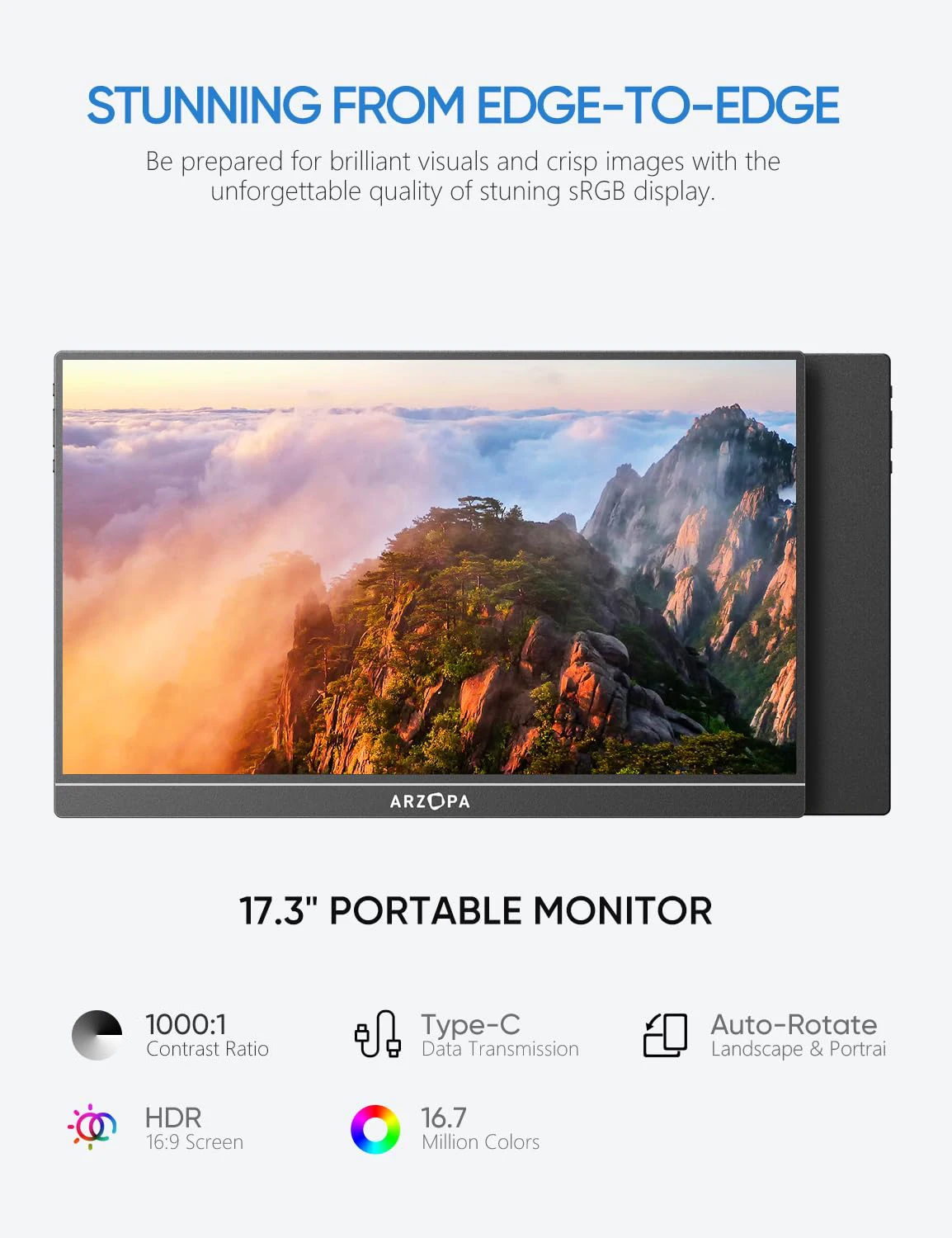 Arzopa A1M Portable 17.3inch Laptop Computer Display Gaming 1080P
Arzopa A1M Portable 17.3inch Laptop Computer Display Gaming 1080P