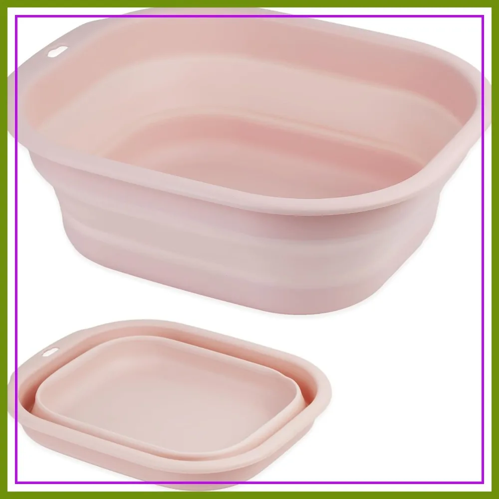 Collapsible Wash Basin Set of 2, Foldable Small Medium Size, Portable Plastic Basins for Laundry, Travel, Camping (Pink)
Collapsible Wash Basin Set of 2, Foldable Small Medium Size, Portable Plastic Basins for Laundry, Travel, Camping (Pink)