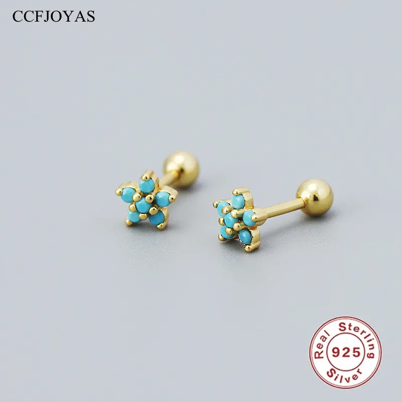 CCFJOYAS 925 Sterling Silver Mini Cute Multicolor Plum Flower Screw Earrings Simple ins Crystal Zircon Piercing Earrings Jewelry
CCFJOYAS 925 Sterling Silver Mini Cute Multicolor Plum Flower Screw Earrings Simple ins Crystal Zircon Piercing Earrings Jewelry