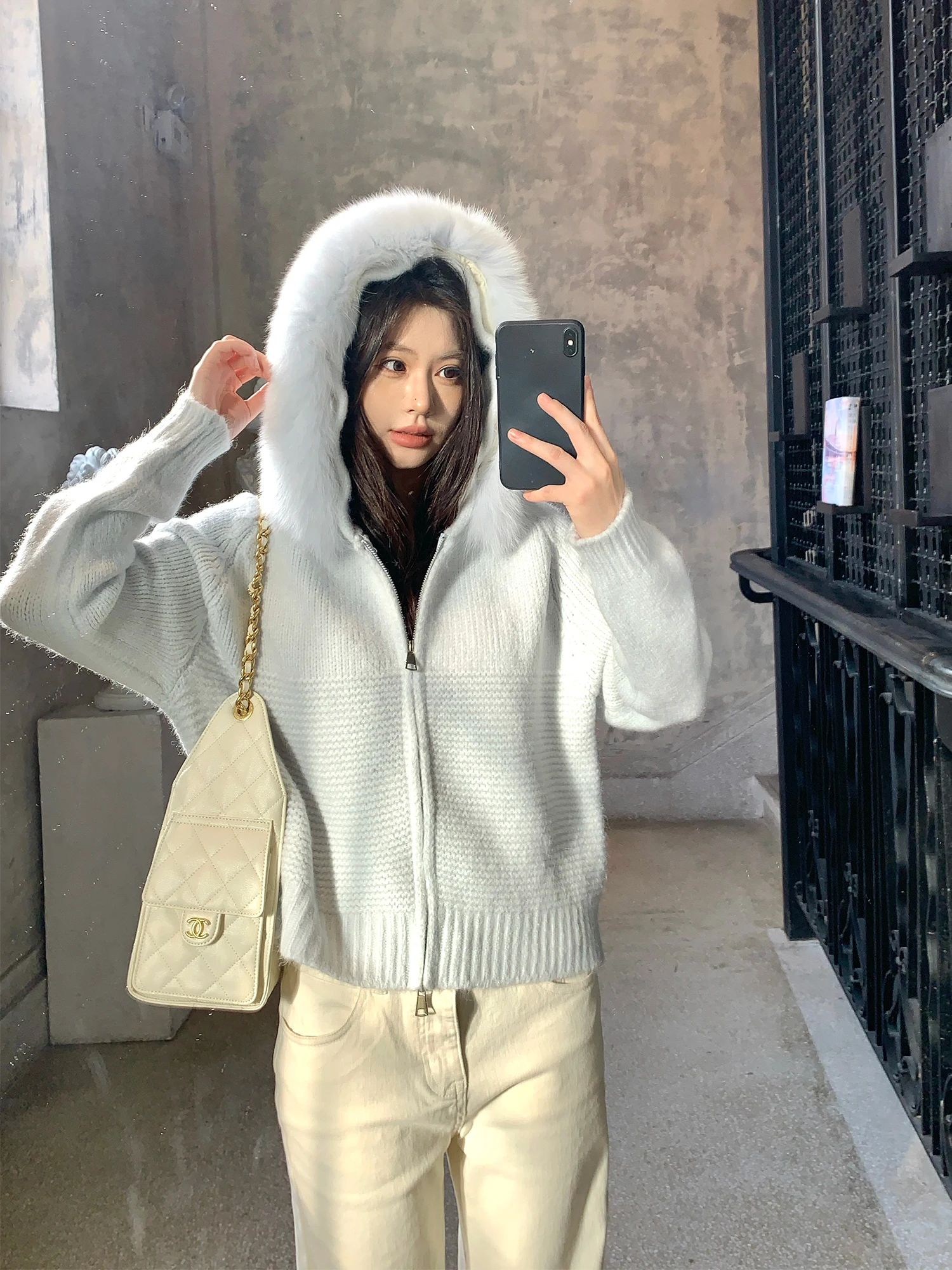 Withmxboom ey Fur Hooded Knitwear Outerwear Women's Autumn Winter Loose Slimming Korean Sle Long Sve Zipper Cardigan
Withmxboom ey Fur Hooded Knitwear Outerwear Women's Autumn Winter Loose Slimming Korean Sle Long Sve Zipper Cardigan