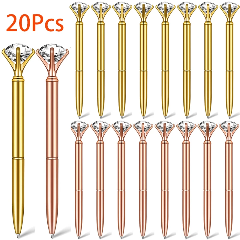 20Pcs Office Diamond Pen Writing Tool Metal Diamond Pens Ballpoint Pen Big Diamond Writing Instrument Metal Ballpoint Pens
20Pcs Office Diamond Pen Writing Tool Metal Diamond Pens Ballpoint Pen Big Diamond Writing Instrument Metal Ballpoint Pens
