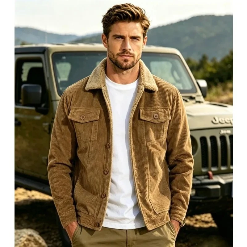 New Fashion Men Corduroy Fleece Winter Jackets Coats Warm Parkas Male Outwear Casual Coats Quality Men Trendy Jackets Size XXL
New Fashion Men Corduroy Fleece Winter Jackets Coats Warm Parkas Male Outwear Casual Coats Quality Men Trendy Jackets Size XXL