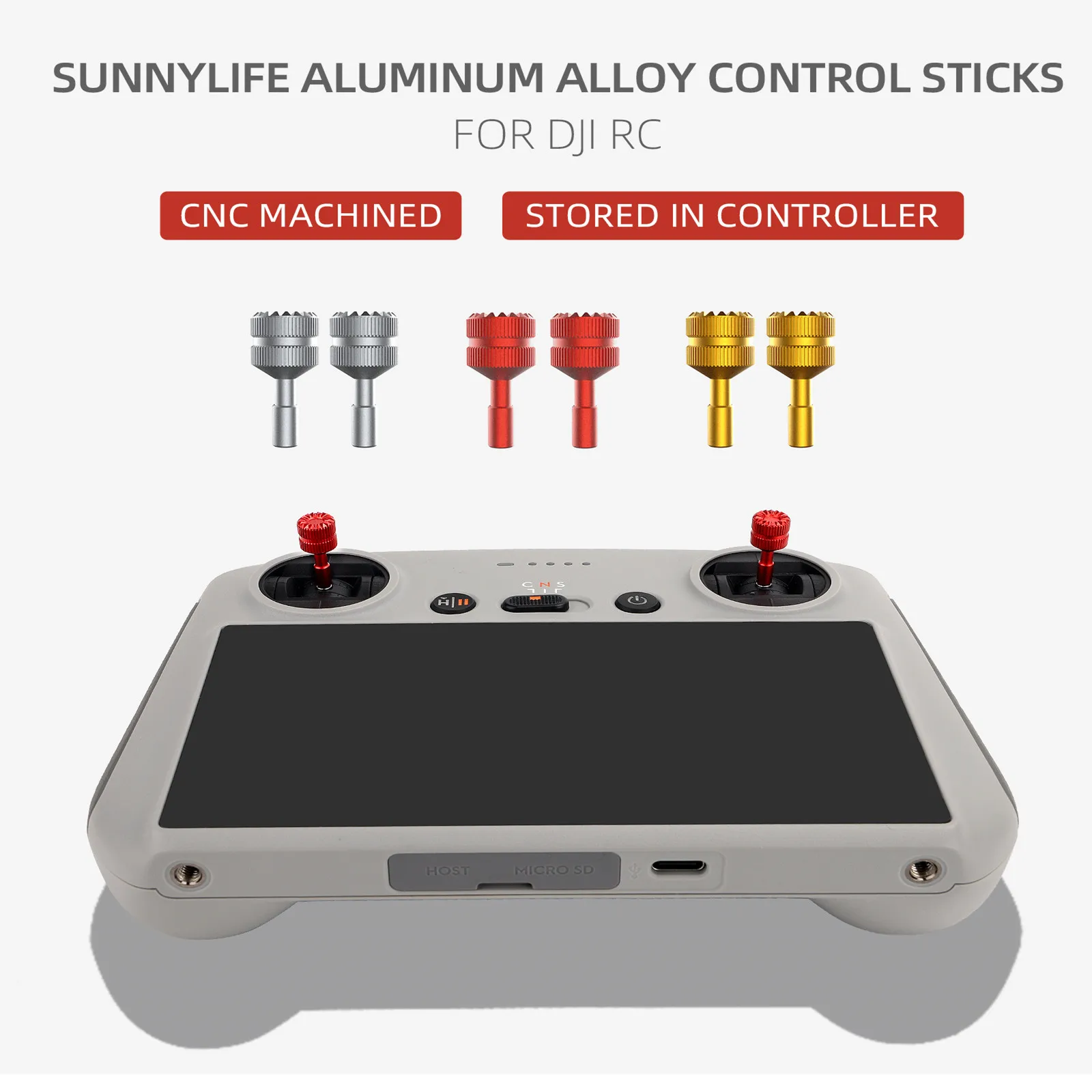 Suitable for DJI RC thumb rocker Mini3 Pro with screen remote control aluminum alloy joystick
Suitable for DJI RC thumb rocker Mini3 Pro with screen remote control aluminum alloy joystick