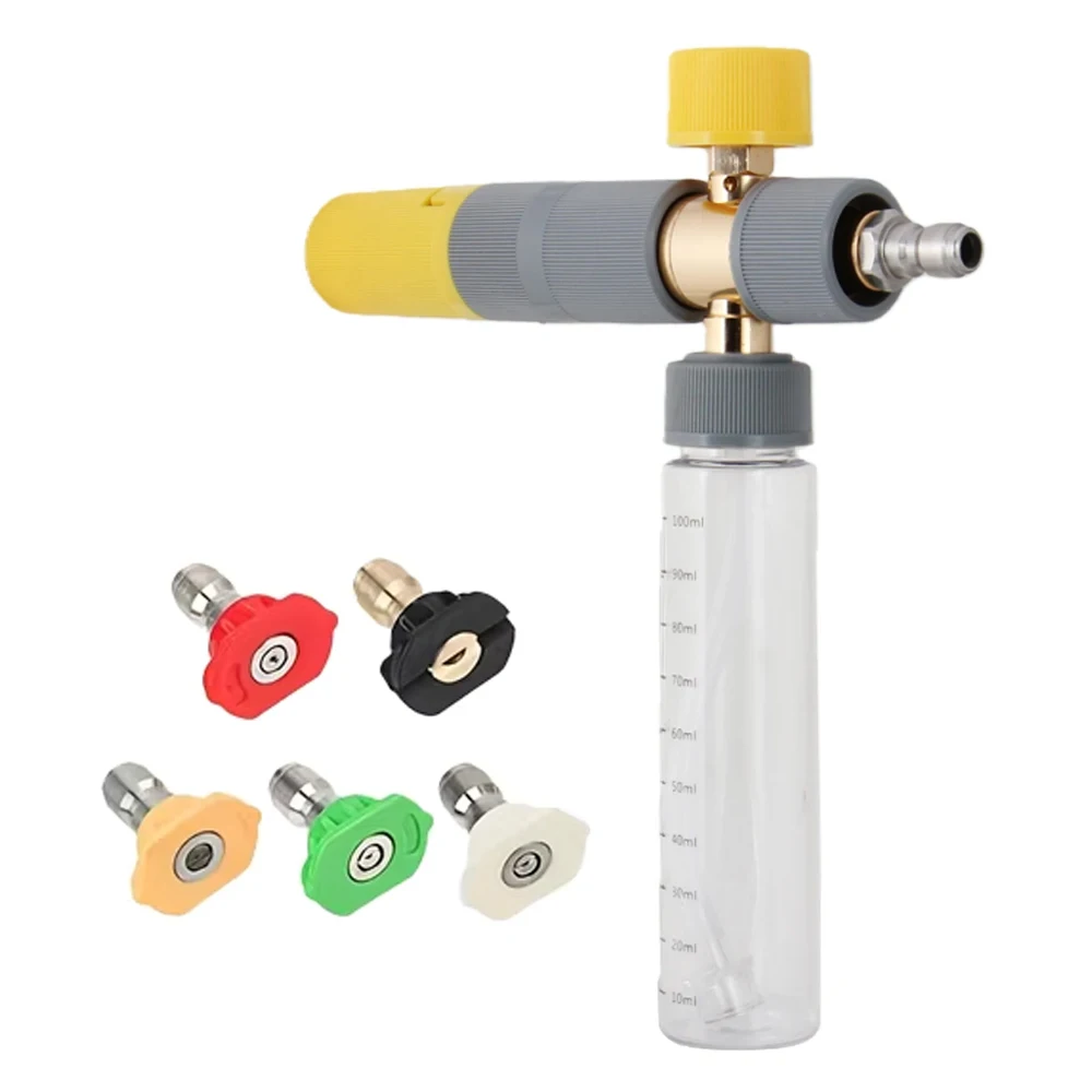 Professional 100ml Foam Sprayer 1/4" Quick Connect 5 Nozzles Kit for Sedan SUV High Pressure Car Washing
Professional 100ml Foam Sprayer 1/4" Quick Connect 5 Nozzles Kit for Sedan SUV High Pressure Car Washing