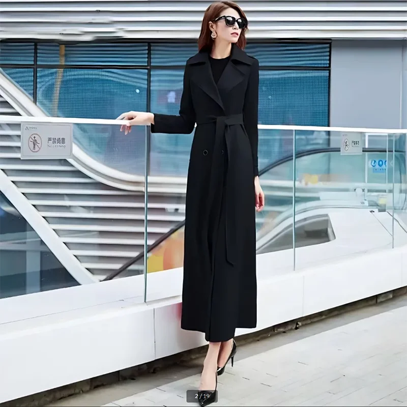 Long Windbreakers Women's Overcoat 2024 Spring Autumn New Fashion Slim Belt Double-Breasted High-End Casual Trench Coat Outwear
Long Windbreakers Women's Overcoat 2024 Spring Autumn New Fashion Slim Belt Double-Breasted High-End Casual Trench Coat Outwear
