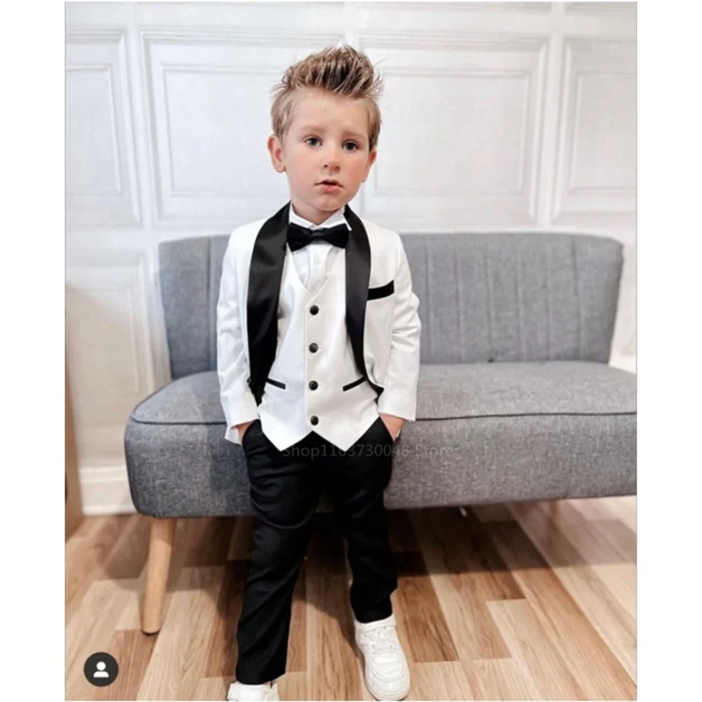 Flower Boys White Wedding Suits Kids Clothes Set Teenager Birthday Party 3 PCS Tuxedo Children Graduation Stage Costume
Flower Boys White Wedding Suits Kids Clothes Set Teenager Birthday Party 3 PCS Tuxedo Children Graduation Stage Costume