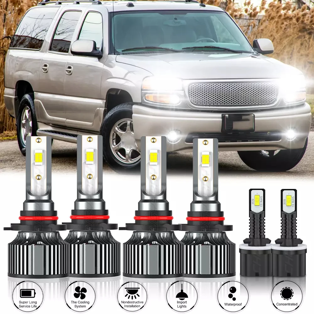 6x LED 9005 9006 880 Headlight Bulbs 6500K 20000LM Super Bright White Canbus No Error Fog Bulb For GMC Yukon Denali 2004 2005
6x LED 9005 9006 880 Headlight Bulbs 6500K 20000LM Super Bright White Canbus No Error Fog Bulb For GMC Yukon Denali 2004 2005
