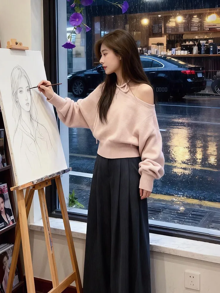 Свитер женский вязаный свободного кроя с открытыми плечами, осенне-зимний, повседневный, универсальный, стройнящий, из мягкой и нежной ткани
Свитер женский вязаный свободного кроя с открытыми плечами, осенне-зимний, повседневный, универсальный, стройнящий, из мягкой и нежной ткани