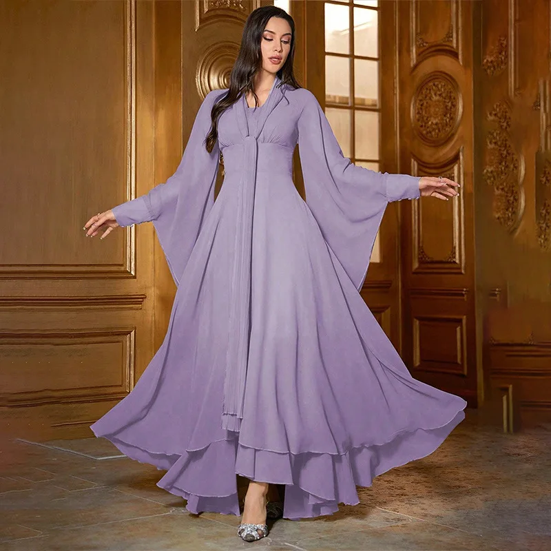 Autumn chiffon dress French elegant wedding bridesmaid dress evening dress, new high-end simple temperament classic women's clot
Autumn chiffon dress French elegant wedding bridesmaid dress evening dress, new high-end simple temperament classic women's clot