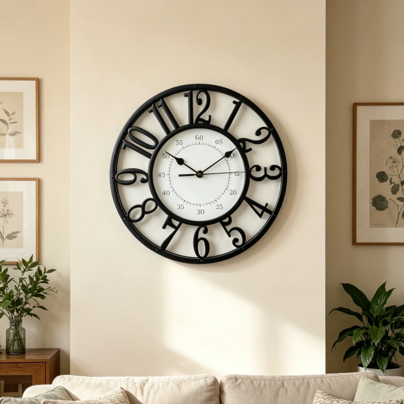 Retro Wall Timekeeper Arabic Numerals Hollow Wall Timekeeper Timepiece European-Style Home Decor Easy to Read
Retro Wall Timekeeper Arabic Numerals Hollow Wall Timekeeper Timepiece European-Style Home Decor Easy to Read