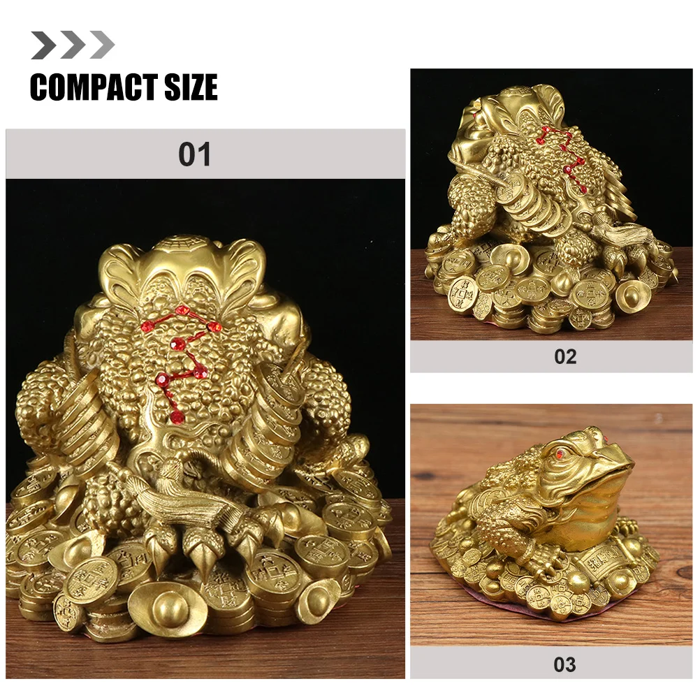 Copper Gold Toad Frog Statue Small Figurine Money Decor Wealth Frogs Decoration Home Office
Copper Gold Toad Frog Statue Small Figurine Money Decor Wealth Frogs Decoration Home Office
