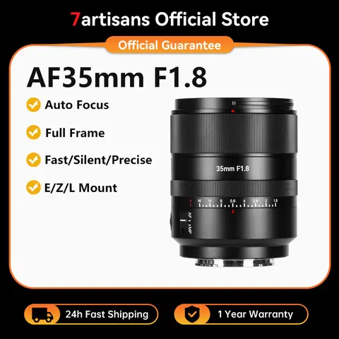7artisans AF 35mm F1.8 Auto Focus Full Frame STM Camera Lens Large aperture for Sony Alpha 7 IV Sony E Nikon Z Leica L Mount
