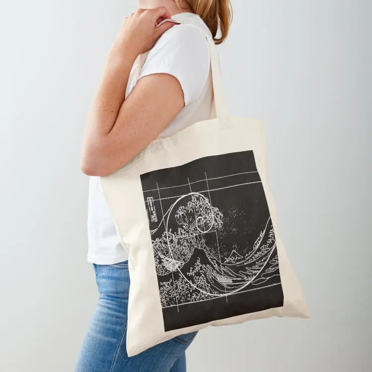 Hokusai Meets Fibonacci, Golden Ratio, White Line Tote Bag canvas shopping bag bags woman 2025 cute pouch bag
Hokusai Meets Fibonacci, Golden Ratio, White Line Tote Bag canvas shopping bag bags woman 2025 cute pouch bag