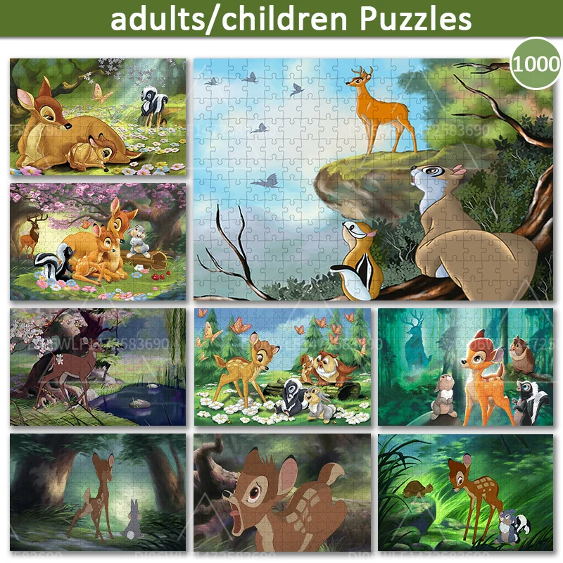 Disney Bambi Jigsaw Puzzle Toys 1000 PCS Wooden Puzzles Children's Educational Toys Adult Toys Puzzle Gifts with Clear Printing
Disney Bambi Jigsaw Puzzle Toys 1000 PCS Wooden Puzzles Children's Educational Toys Adult Toys Puzzle Gifts with Clear Printing
