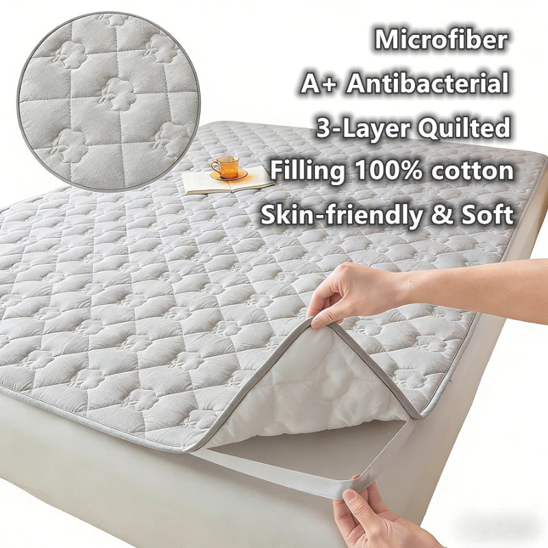 Antibacterial Quilted Queen Fitted Sheet, Microfiber Skin-friendly Soft, With Elastic Band, Machine Washable Mattress Protector
Antibacterial Quilted Queen Fitted Sheet, Microfiber Skin-friendly Soft, With Elastic Band, Machine Washable Mattress Protector