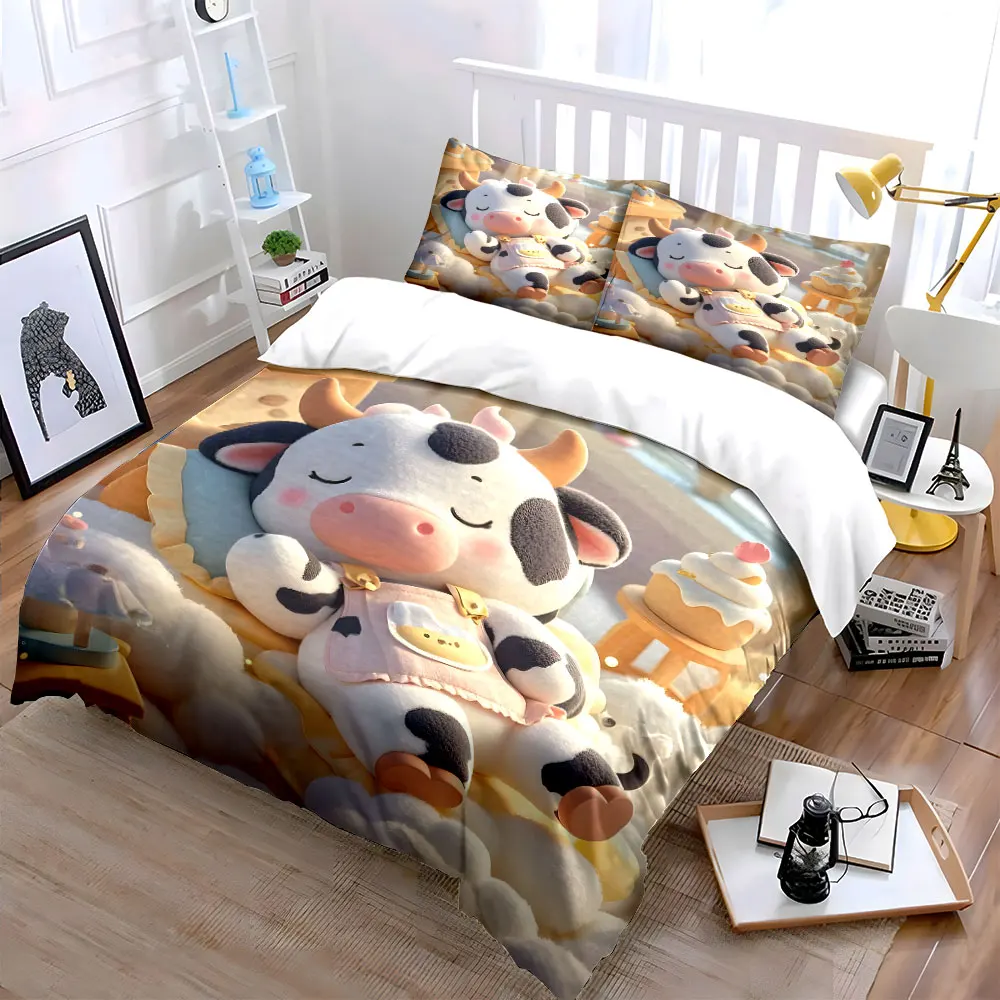 Cute Cow Plush Set - Home Decor Multiple sizes kid's and adults' bedroom Exquisite 3PC bedding set, gift
Cute Cow Plush Set - Home Decor Multiple sizes kid's and adults' bedroom Exquisite 3PC bedding set, gift