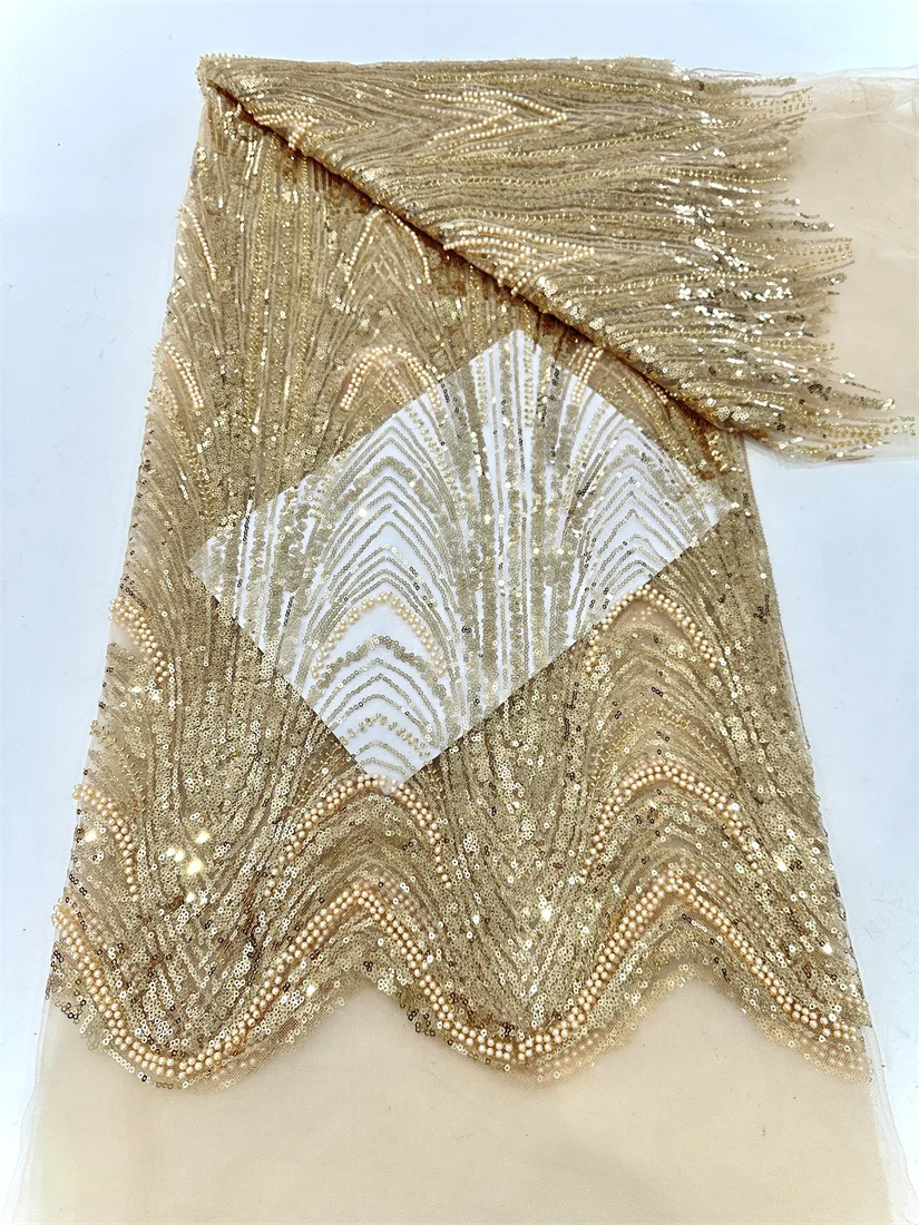 Luxury African Sequins Beaded Lace Fabric 2025 High Quality Groom Nigerian Wedding Bridal Embroidery French Tulle Sewing
Luxury African Sequins Beaded Lace Fabric 2025 High Quality Groom Nigerian Wedding Bridal Embroidery French Tulle Sewing