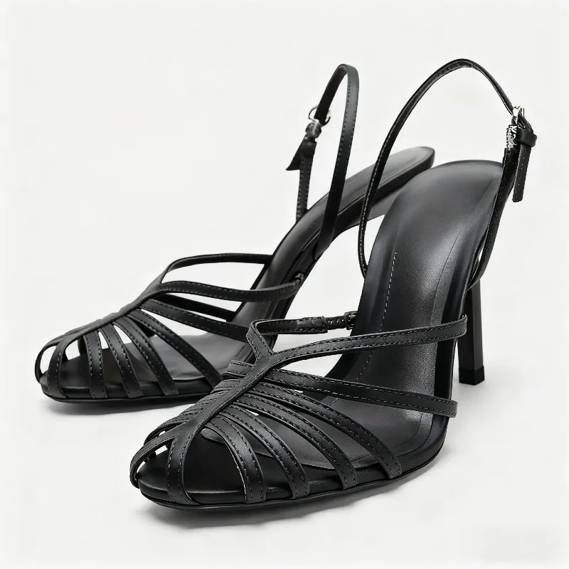 New Designer Hollow Heeled Sandals Women Fashion Narrow Strap Buckle Design Gladiator Sandal Luxury Party Dress Heels for Ladies
New Designer Hollow Heeled Sandals Women Fashion Narrow Strap Buckle Design Gladiator Sandal Luxury Party Dress Heels for Ladies