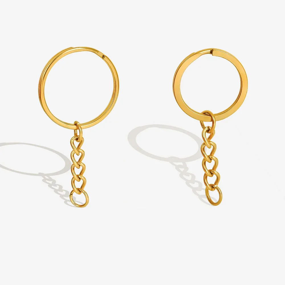 Stainless Steel KeyRing Keychain Metal Split Ring With Short Chain Key Ring DIY Key Chains Accessories Wholesale 20pcs
Stainless Steel KeyRing Keychain Metal Split Ring With Short Chain Key Ring DIY Key Chains Accessories Wholesale 20pcs