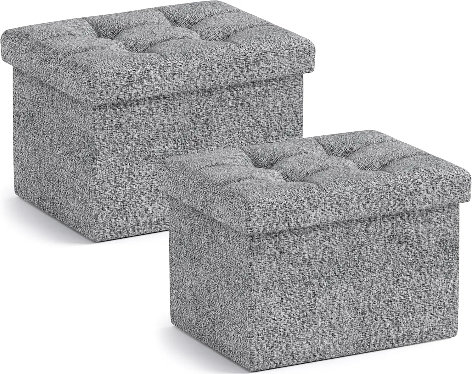 Small Storage Ottoman, Set Of 2, Foldable Collapsible Rec Linen Ottoman Foot Rest Stool Seat, For Living Room, Bedroom, Home
Small Storage Ottoman, Set Of 2, Foldable Collapsible Rec Linen Ottoman Foot Rest Stool Seat, For Living Room, Bedroom, Home