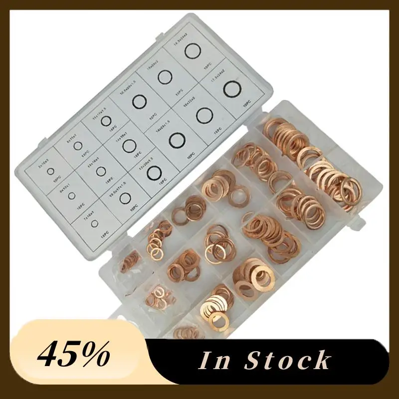 A60Z Top 150Pcs Copper Gasket Oil Seal Box O-Type Seal Gasket Mechanical Seal Adhesive Seal Oil Cleaning Machine Combination Kit
A60Z Top 150Pcs Copper Gasket Oil Seal Box O-Type Seal Gasket Mechanical Seal Adhesive Seal Oil Cleaning Machine Combination Kit