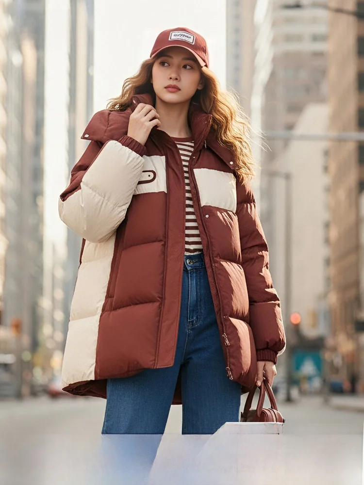 Женская утепленная куртка Snow Flng с капюшоном, пуховик в стиле пэчворк, теплая, для уличной носки, с наполнителем из перьев, повседневная одежда
Женская утепленная куртка Snow Flng с капюшоном, пуховик в стиле пэчворк, теплая, для уличной носки, с наполнителем из перьев, повседневная одежда