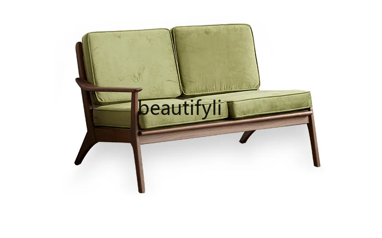 Leisure Bench Nordic Retro Black Walnut Solid Wood Fabric Three-Seat Sofa Arhat Sofa Tatami furniture
Leisure Bench Nordic Retro Black Walnut Solid Wood Fabric Three-Seat Sofa Arhat Sofa Tatami furniture